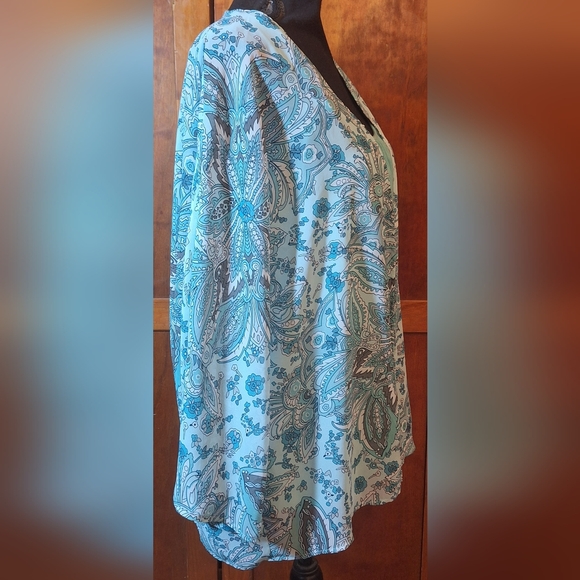 CROFT & BARROW cardigan/kimono with attached tank top Size XL - Picture 2 of 8